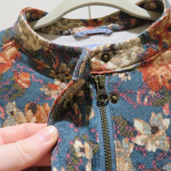 ANTHROPOLOGIE SATURDAY SUNDAY Floral Delwyn Jacket Cotton Terry Boho - Size S - Picture 9 of 15